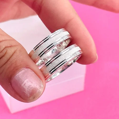 IMG_E3807 Alianzas Planas Mate con Lineas Diamantadas